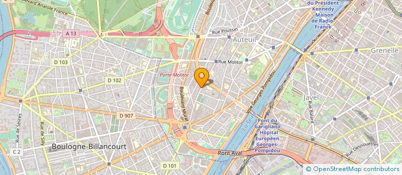 localisation de l'entreprise SCI MICHEL ANGE 72  BOULOGNE-BILLANCOURT