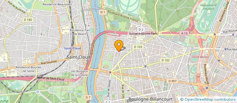 localisation de l'entreprise SCI MICHEL'S à BOULOGNE-BILLANCOURT