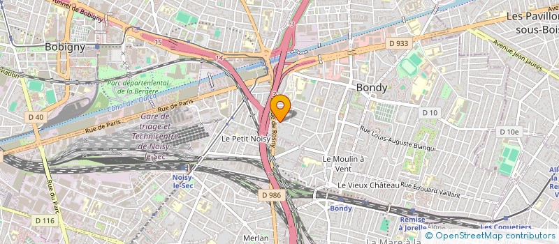 localisation de l'entreprise SCI MICHELET  BONDY