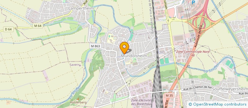 localisation de l'entreprise SCI MICKA  MUNDOLSHEIM