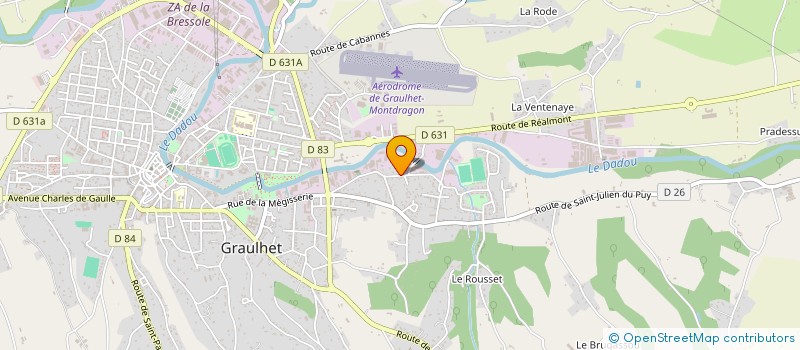 localisation de l'entreprise SCI MIDIMEG  GRAULHET