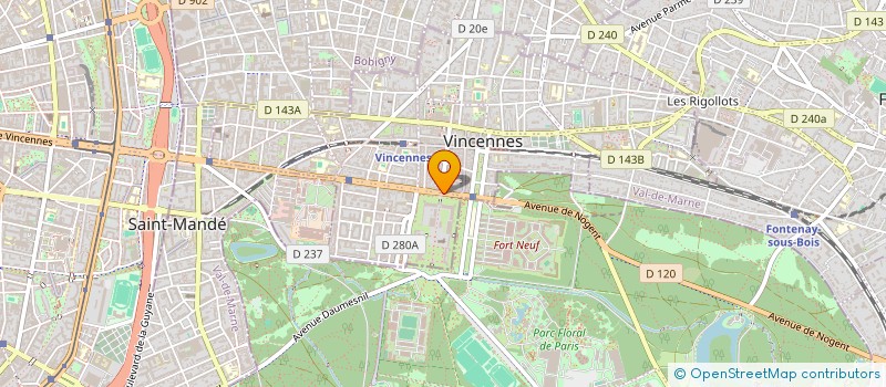 localisation de l'entreprise SCI MIDOBER à VINCENNES
