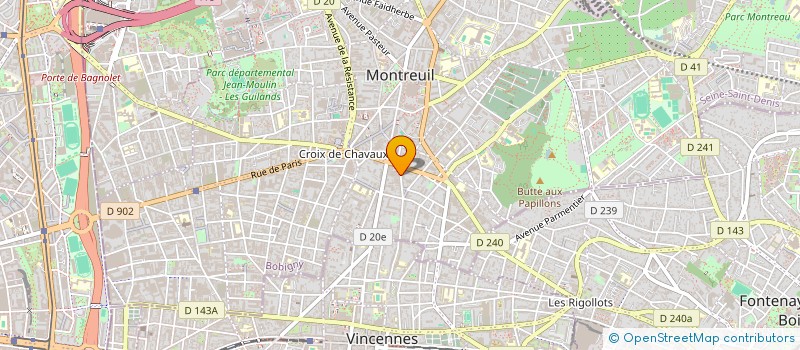 localisation de l'entreprise SCI MIEL INVESTISSEMENT à MONTREUIL