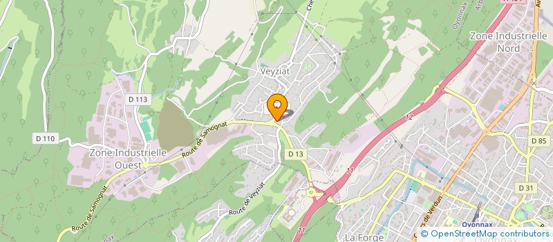 localisation de l'entreprise SCI MIL'OR à OYONNAX