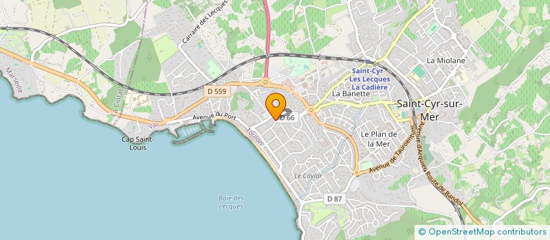 localisation de l'entreprise SCI MILA à SAINT-CYR-SUR-MER