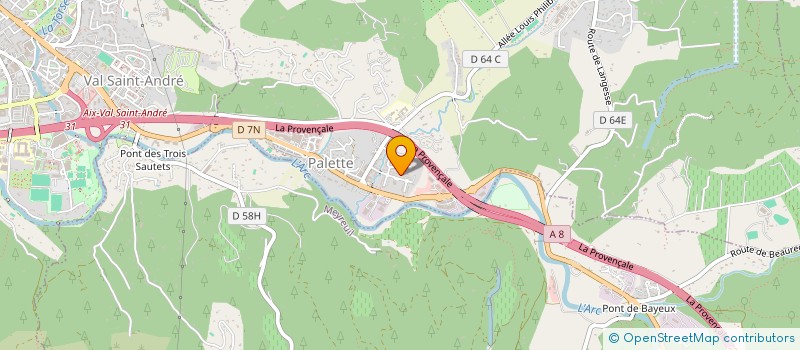 localisation de l'entreprise SCI MILA. B  LE THOLONET