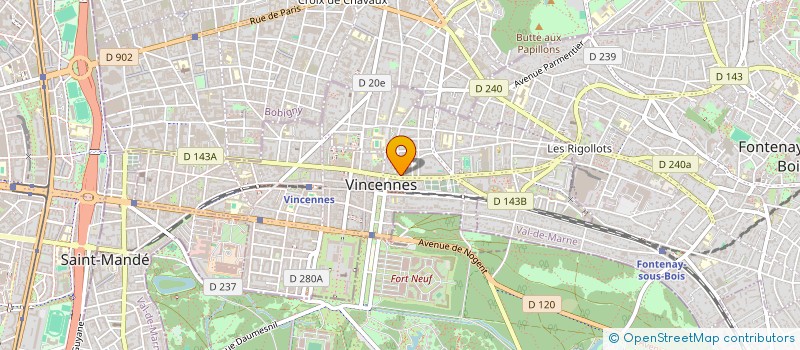 localisation de l'entreprise SCI MILAB à VINCENNES