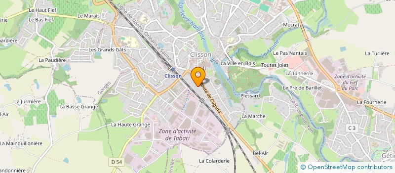 localisation de l'entreprise SCI MILAIN  CLISSON