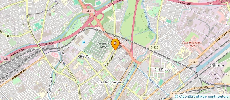 localisation de l'entreprise SCI MILAN  ILLZACH