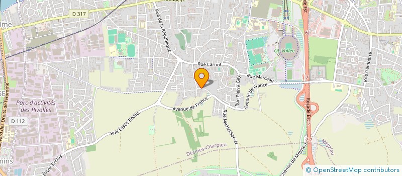 localisation de l'entreprise SCI MILENE MARIE  DECINES-CHARPIEU