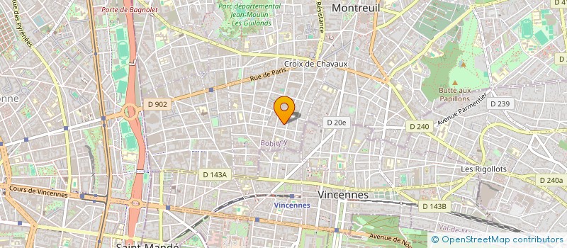 localisation de l'entreprise SCI MILIFF  MONTREUIL