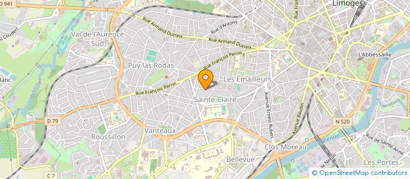 localisation de l'entreprise SCI MILLENIUM à LIMOGES