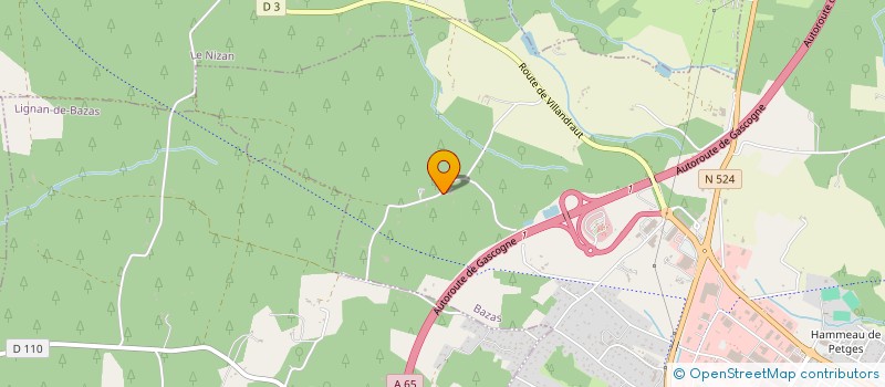 localisation de l'entreprise SCI MILLEPIEDS  BAZAS