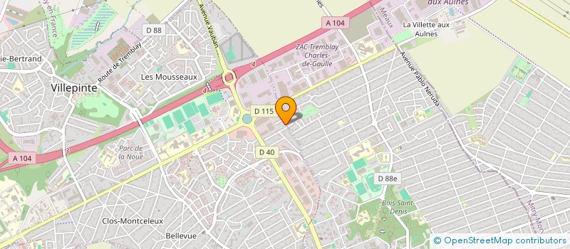 localisation de l'entreprise SCI MILLOT 2015 à VILLEPINTE
