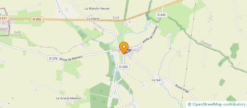 localisation de l'entreprise SCI MILOMACE à ORIGNY-LE-ROUX