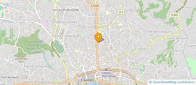 localisation de l'entreprise SCI MILTON CARNOT à CANNES