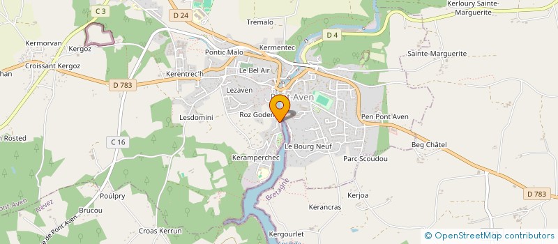 localisation de l'entreprise SCI MIMS  PONT-AVEN