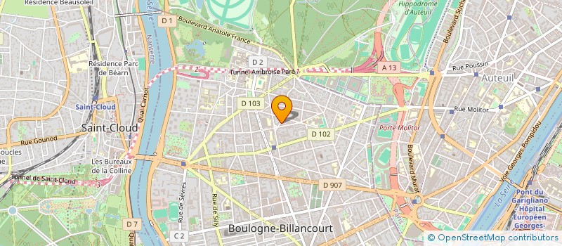 localisation de l'entreprise SCI MIPAT  BOULOGNE-BILLANCOURT