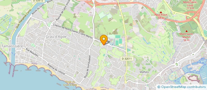 localisation de l'entreprise SCI MIRABEAU  AGDE