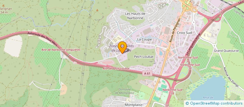 localisation de l'entreprise SCI MIRADELMA à NARBONNE