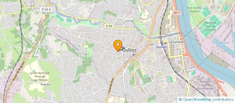 localisation de l'entreprise SCI MIRAGE  OULLINS-PIERRE-BENITE