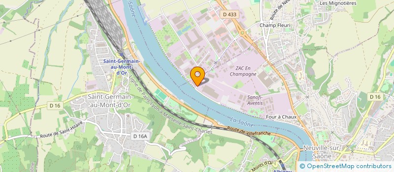 localisation de l'entreprise SCI MIRAMA  NEUVILLE-SUR-SAONE