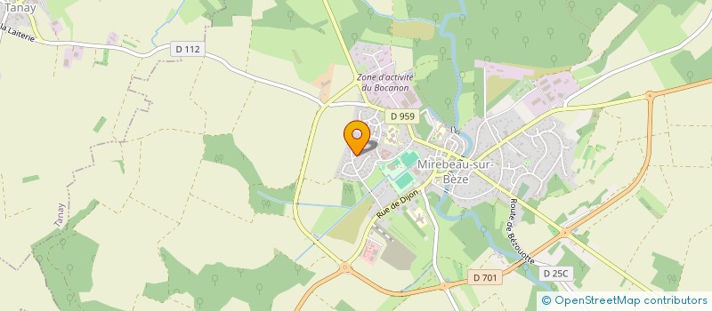 localisation de l'entreprise SCI MIRANDE  MIREBEAU-SUR-BEZE