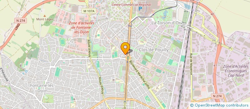 localisation de l'entreprise SCI MIREILLE OUILLON à DIJON