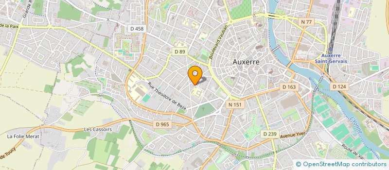 localisation de l'entreprise SCI MIRI à AUXERRE