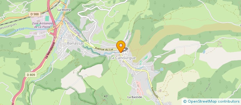 localisation de l'entreprise SCI MIRMAND  LA CANOURGUE