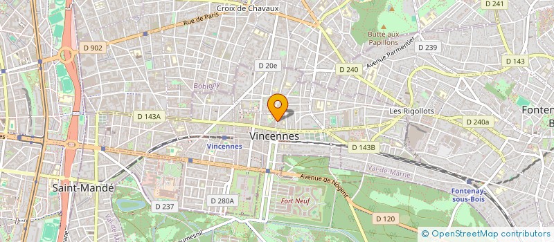 localisation de l'entreprise SCI MIRZA à VINCENNES