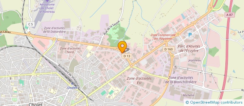 localisation de l'entreprise SCI MJ à CHOLET