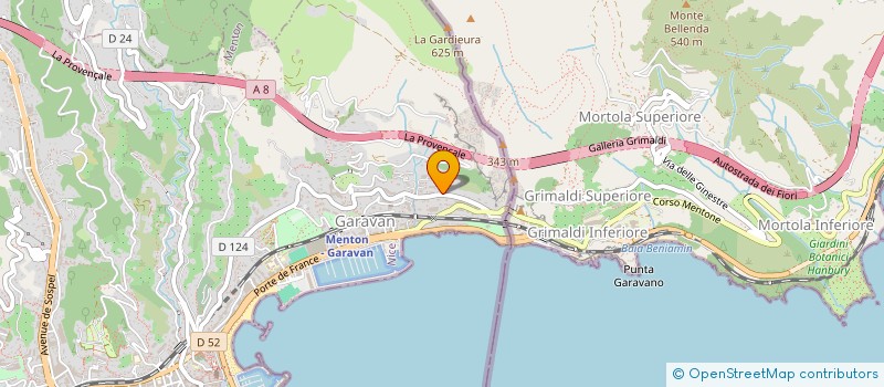 localisation de l'entreprise SCI MJ INDUSTRY à MENTON