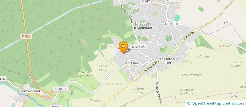 localisation de l'entreprise SCI MJ2P à ABONDANT