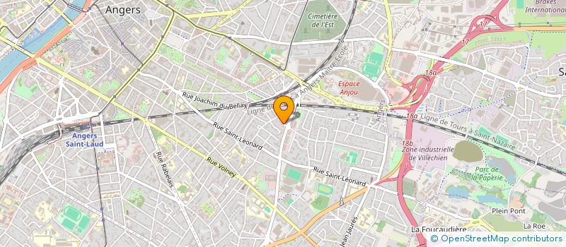 localisation de l'entreprise SCI MJE à ANGERS