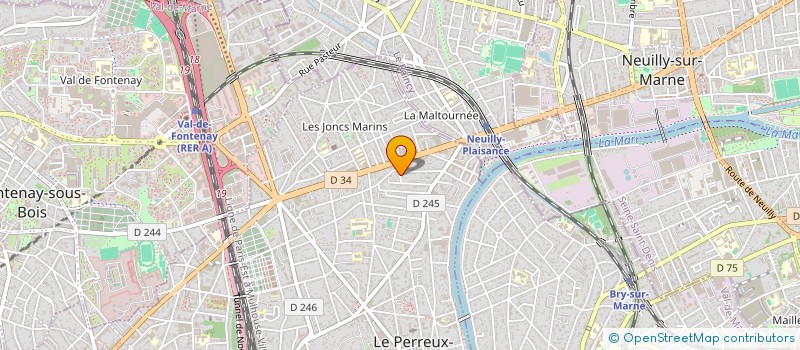 localisation de l'entreprise SCI MJM BRETAGNE à LE PERREUX-SUR-MARNE