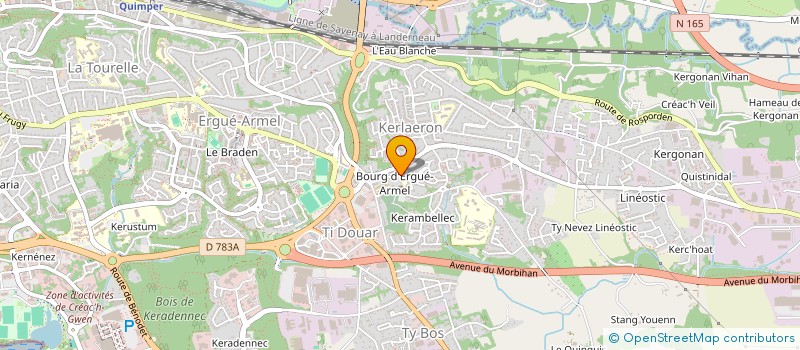 localisation de l'entreprise SCI MJN  QUIMPER