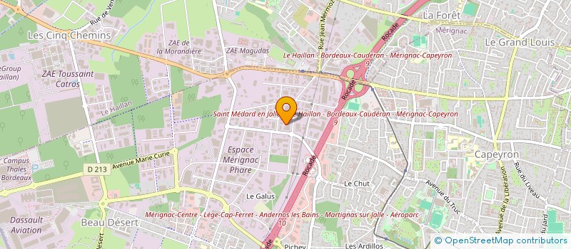 localisation de l'entreprise SCI MJO VOLTA  MERIGNAC