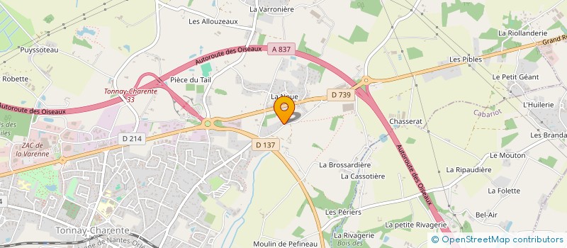 localisation de l'entreprise SCI MJP  TONNAY-CHARENTE