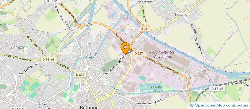 localisation de l'entreprise SCI MJPC  BETHUNE