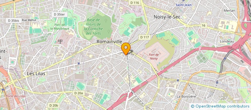localisation de l'entreprise SCI MJS à ROMAINVILLE