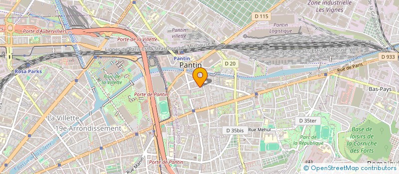 localisation de l'entreprise SCI MK 33 à PANTIN