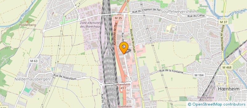 localisation de l'entreprise SCI MKL  SOUFFELWEYERSHEIM