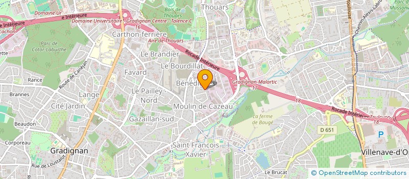 localisation de l'entreprise SCI ML  GRADIGNAN