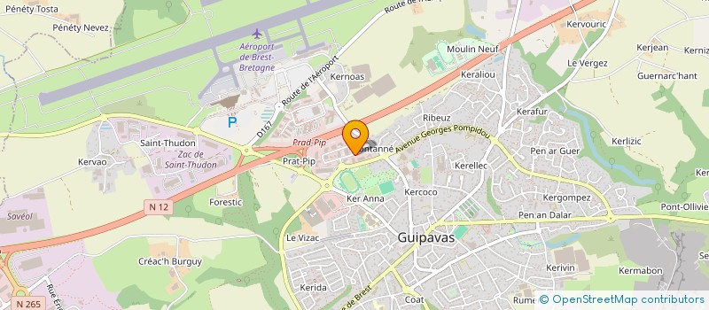 localisation de l'entreprise SCI ML LOC  GUIPAVAS