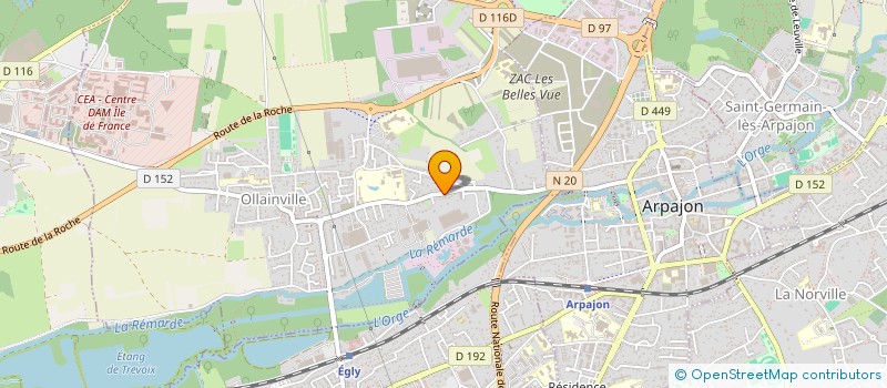 localisation de l'entreprise SCI MLAT  OLLAINVILLE