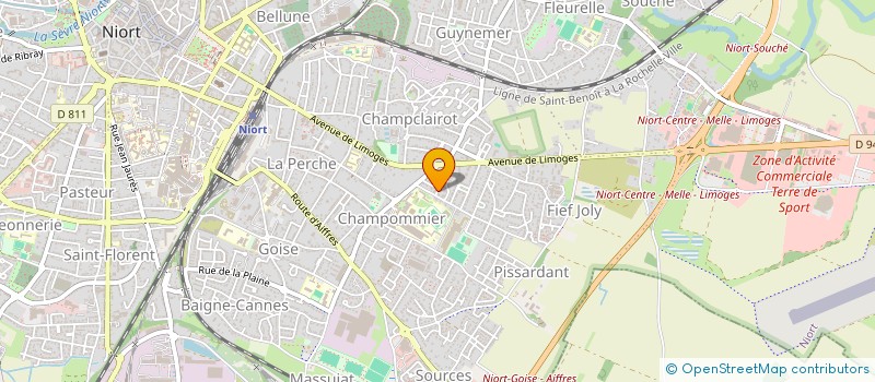 localisation de l'entreprise SCI MLP  NIORT