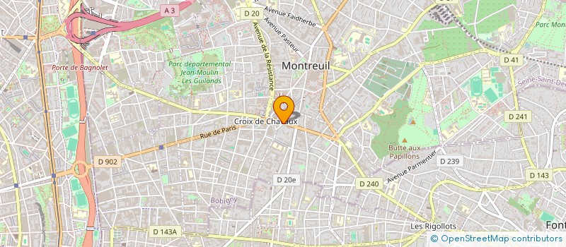 localisation de l'entreprise SCI MM à MONTREUIL
