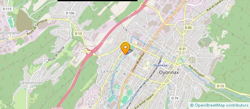 localisation de l'entreprise SCI MM QUINET à OYONNAX