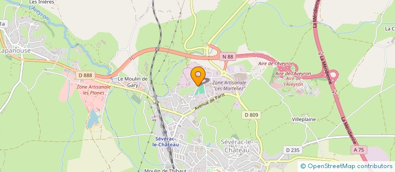 localisation de l'entreprise SCI MMB  SEVERAC D'AVEYRON